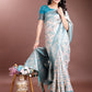 Shree Shyam Fashion Graceful Cream & Sea Green Linen Cotton Saree with Rich Zari Pallu - A Touch of Royal Comfort