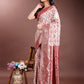 Shree Shyam Fashion Graceful Cream & Red Linen Cotton Saree with Rich Zari Pallu - A Touch of Royal Comfort