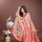 Shree Shyam Fashion Graceful Beige & Coral Linen Cotton Saree - Lightweight Elegance for Modern Women