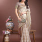 Shree Shyam Fashion Graceful Beige & Brown Linen Cotton Saree - Lightweight Elegance for Modern Women