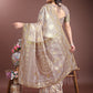 Shree Shyam Fashion Graceful Beige & Brown Linen Cotton Saree - Lightweight Elegance for Modern Women