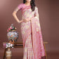 Shree Shyam Fashion Graceful Beige & Pink Linen Cotton Saree - Lightweight Elegance for Modern Women