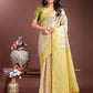 Shree Shyam Fashion Graceful Beige & Yellow Linen Cotton Saree - Lightweight Elegance for Modern Women