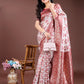 Shree Shyam Fashion Maroon Linen Cotton Woven Zari Work Traditional Tassel Saree