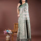 Shree Shyam Fashion Green Linen Cotton Woven Zari Work Traditional Tassel Saree