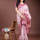 Shree Shyam Fashion Purple Linen Cotton Woven Zari Work Traditional Tassel Saree