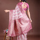 Shree Shyam Fashion Purple Linen Cotton Woven Zari Work Traditional Tassel Saree