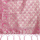 Shree Shyam Fashion Purple Linen Cotton Woven Zari Work Traditional Tassel Saree