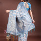 Shree Shyam Fashion Sky Blue Linen Cotton Woven Zari Work Traditional Tassel Saree