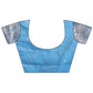 Shree Shyam Fashion Sky Blue Linen Cotton Woven Zari Work Traditional Tassel Saree