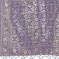 Shree Shyam Fashion Elegant Off-White & Blue Linen Cotton Saree with Zari Woven Border and Pallu - Soft Lightweight Saree for Daily,Festive & Office Wear