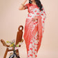 Shree Shyam Fashion Elegant Off-White & Red Linen Cotton Saree with Zari Woven Border and Pallu - Soft Lightweight Saree for Daily,Festive & Office Wear