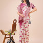 Shree Shyam Fashion Elegant Off-White & Magenta Linen Cotton Saree with Zari Woven Border and Pallu - Soft Lightweight Saree for Daily,Festive & Office Wear