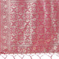 Shree Shyam Fashion Elegant Off-White & Magenta Linen Cotton Saree with Zari Woven Border and Pallu - Soft Lightweight Saree for Daily,Festive & Office Wear