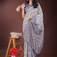 Shree Shyam Fashion Blue Linen Saree with Rich Woven Zari Work - Elegant Ethnic Saree for Festive & Office Wear