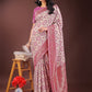 Shree Shyam Fashion Pink Linen Saree with Rich Woven Zari Work - Elegant Ethnic Saree for Festive & Office Wear