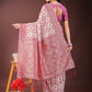 Shree Shyam Fashion Pink Linen Saree with Rich Woven Zari Work - Elegant Ethnic Saree for Festive & Office Wear
