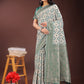 Shree Shyam Fashion Green Linen Saree with Rich Woven Zari Work - Elegant Ethnic Saree for Festive & Office Wear