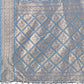 Shree Shyam Fashion Elegant Sky Blue & Cream Linen Saree with Geometric Design and Zari Border - Festive & Party Wear