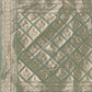 Shree Shyam Fashion Elegant Green & Cream Linen Saree with Geometric Design and Zari Border - Festive & Party Wear