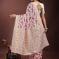 Shree Shyam Fashion Elegant Beige & Coral Linen Saree with Zari Border and Abstract Pattern - Premium Festive & Office Wear