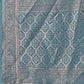 Shree Shyam Fashion Stunning Beige & Sea Green Linen Saree with Floral Print and Rich Zari Pallu - Festive & Traditional Wear