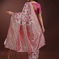 Shree Shyam Fashion Stunning Beige & Purple Linen Saree with Floral Print and Rich Zari Pallu - Festive & Traditional Wear