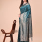 Astita Magenta Banarasi Silk Saree with Silver Zari Woven Pallu & Border - Wedding & Festive Wear Elegance | Swadesiicart