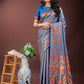 Astita Vibrant Copper & Blue Banarasi Silk Saree with Colorful Pallu - Perfect Blend of Tradition and Festive Elegance | Swadesiicart