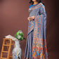 Astita Vibrant Copper & Blue Banarasi Silk Saree with Colorful Pallu - Perfect Blend of Tradition and Festive Elegance | Swadesiicart