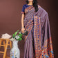 Astita Vibrant Copper & Navy Blue Banarasi Silk Saree with Colorful Pallu - Perfect Blend of Tradition and Festive Elegance | Swadesiicart