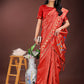 Astita Fiery Red Banarasi Silk Saree with Gold Zari and Colorful Pallu - Perfect for Bridal,Wedding & Festive Glamour | Swadesiicart