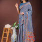 Astita Fiery Blue Banarasi Silk Saree with Gold Zari and Colorful Pallu - Perfect for Bridal,Wedding & Festive Glamour | Swadesiicart