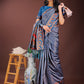 Astita Fiery Blue Banarasi Silk Saree with Gold Zari and Colorful Pallu - Perfect for Bridal,Wedding & Festive Glamour | Swadesiicart