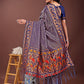 Astita Fiery Navy Blue Banarasi Silk Saree with Gold Zari and Colorful Pallu - Perfect for Bridal,Wedding & Festive Glamour | Swadesiicart