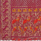 Astita Fiery Purple Banarasi Silk Saree with Gold Zari and Colorful Pallu - Perfect for Bridal,Wedding & Festive Glamour | Swadesiicart