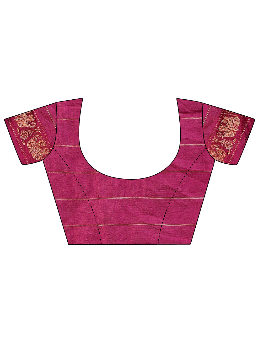 Astita Fiery Purple Banarasi Silk Saree with Gold Zari and Colorful Pallu - Perfect for Bridal,Wedding & Festive Glamour | Swadesiicart