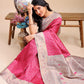 Shree Shyam Fashion Graceful Pink & Beige Lichi Silk Saree with Elegant Woven Pallu - Timeless Beauty for Every Occasion