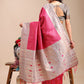 Shree Shyam Fashion Graceful Pink & Beige Lichi Silk Saree with Elegant Woven Pallu - Timeless Beauty for Every Occasion