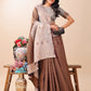 Shree Shyam Fashion Graceful Brown & Beige Lichi Silk Saree with Elegant Woven Pallu - Timeless Beauty for Every Occasion