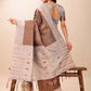 Shree Shyam Fashion Graceful Brown & Beige Lichi Silk Saree with Elegant Woven Pallu - Timeless Beauty for Every Occasion