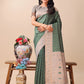 Shree Shyam Fashion Graceful Green & Beige Lichi Silk Saree with Elegant Woven Pallu - Timeless Beauty for Every Occasion