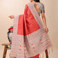Shree Shyam Fashion Graceful Red & Beige Lichi Silk Saree with Elegant Woven Pallu - Timeless Beauty for Every Occasion