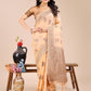 Shree Shyam Fashion Peach Cotton Woven Zari Work Traditional Tassel Saree