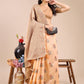 Shree Shyam Fashion Peach Cotton Woven Zari Work Traditional Tassel Saree
