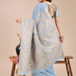 Shree Shyam Fashion Sky Blue Cotton Woven Zari Work Traditional Tassel Saree