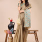 Shree Shyam Fashion Beige Cotton Woven Zari Work Traditional Tassel Saree
