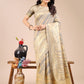 Shree Shyam Fashion Cream Cotton Woven Zari Work Traditional Tassel Saree