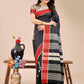 Shree Shyam Fashion Black Cotton Woven Zari Work Traditional Tassel Saree