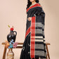 Shree Shyam Fashion Black Cotton Woven Zari Work Traditional Tassel Saree